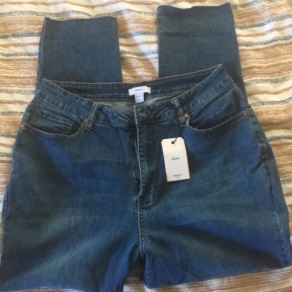 Brand new Forever 21 blue denim mom jeans